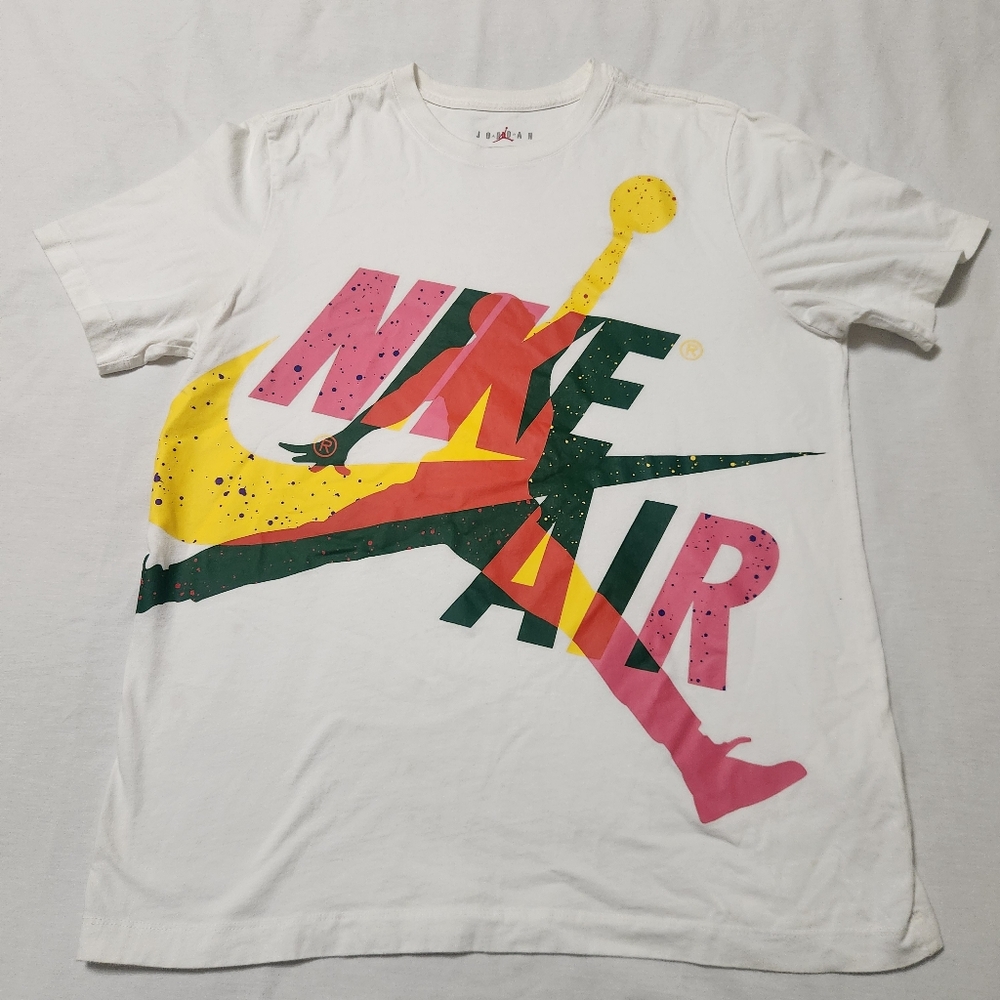 Nike Air Jordan Retro 3 Cement Jumpman Classic White T-shirt Large